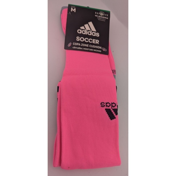 adidas Other - NWT Adidas Climalite Soccer Socks Copa Zone Cushion Medium Bright Pink Black